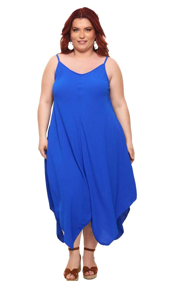 Plus Size Φόρεμα Kimberlie - Μπλε‌‌ Ρουά - LC3217-Μπλε Ρουά-One Size